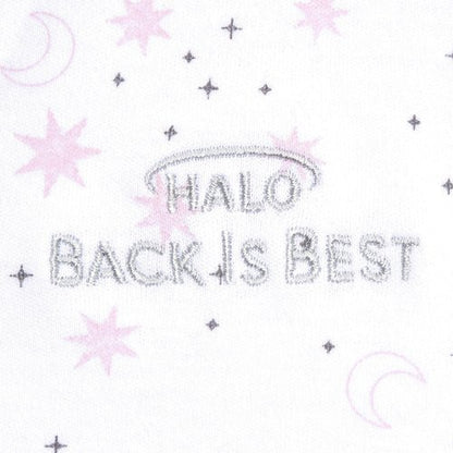 HALO SleepSack, 100% Cotton Wearable Blanket, Swaddle Transition Sleeping Bag, TOG 0.5, Midnight Moons-pink, Small, 0-6 Months