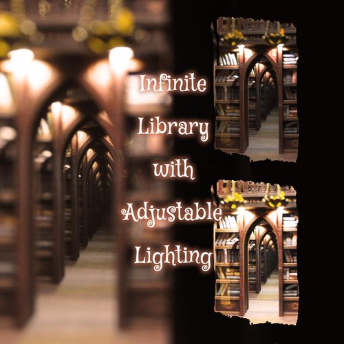 Dolphin Island DIY Book Nook Kit for Adults, Infinite Magicspell Library Booknook