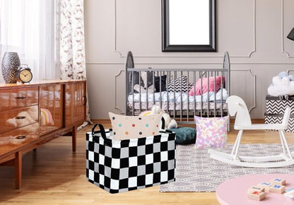 ACMUUNI Rectangle Gift Shelf Nursery Storage Basket Laundry Hamper Storage Box and Bins for Home Clothes with Handles