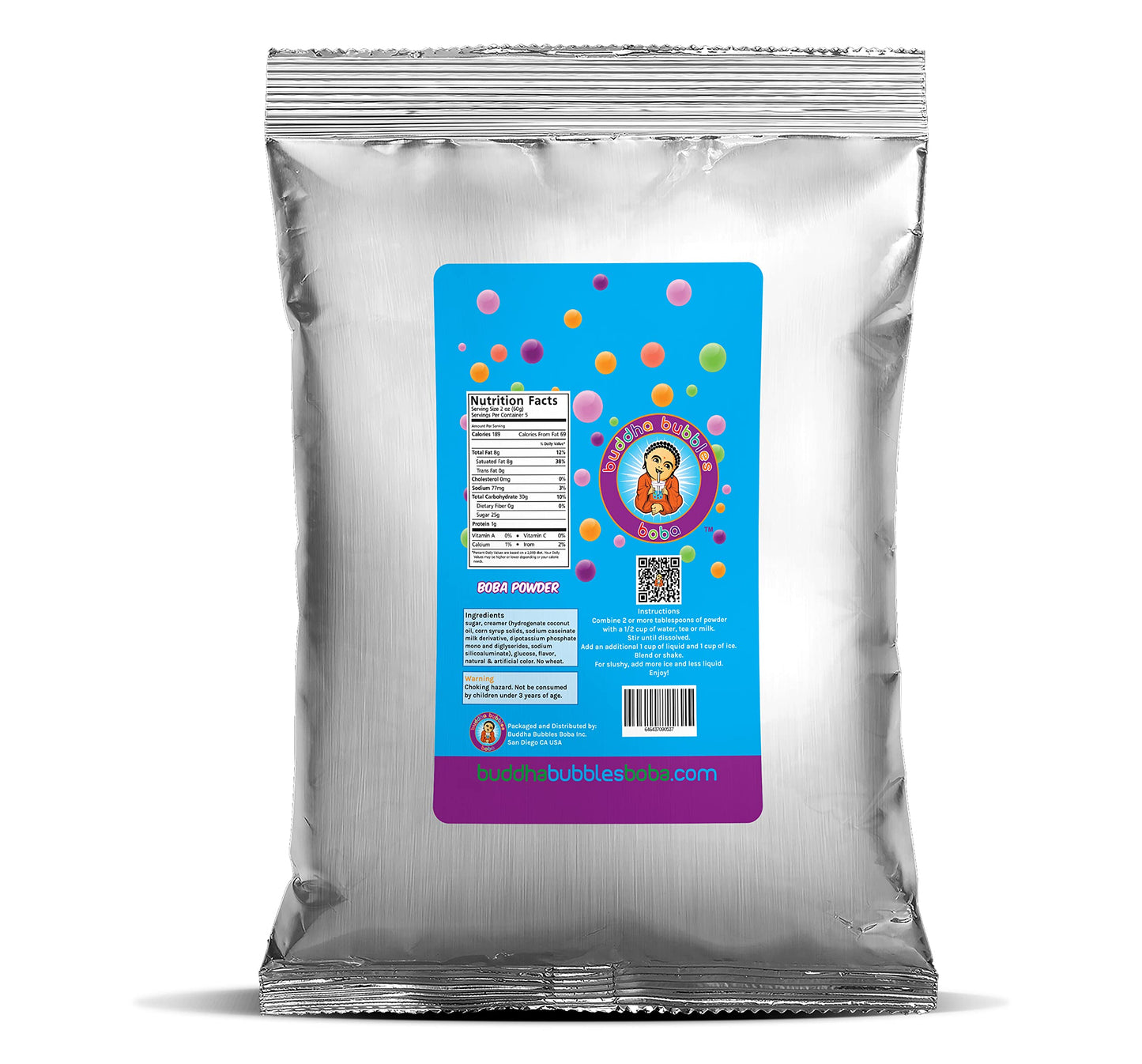 LAVENDER Boba/Bubble Tea Drink Mix Powder By Buddha Bubbles Boba (2.2 Pounds / 1 Kg)