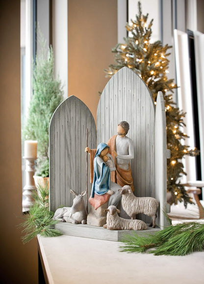 Willow Tree - Hand-Painted Nativity Backdrop for Christmas Story | Beautiful Sanctuary Design