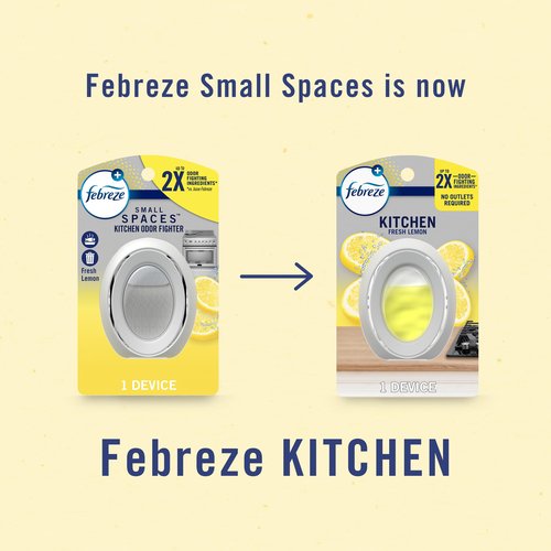 Febreze Kitchen Air Freshener, Odor-Fighting, Plug In Alternative, Air Fresheners for Home and Bathroom and Kitchen, Closet Air Fresheners, Fresh Lemon Scent, 6 Count
