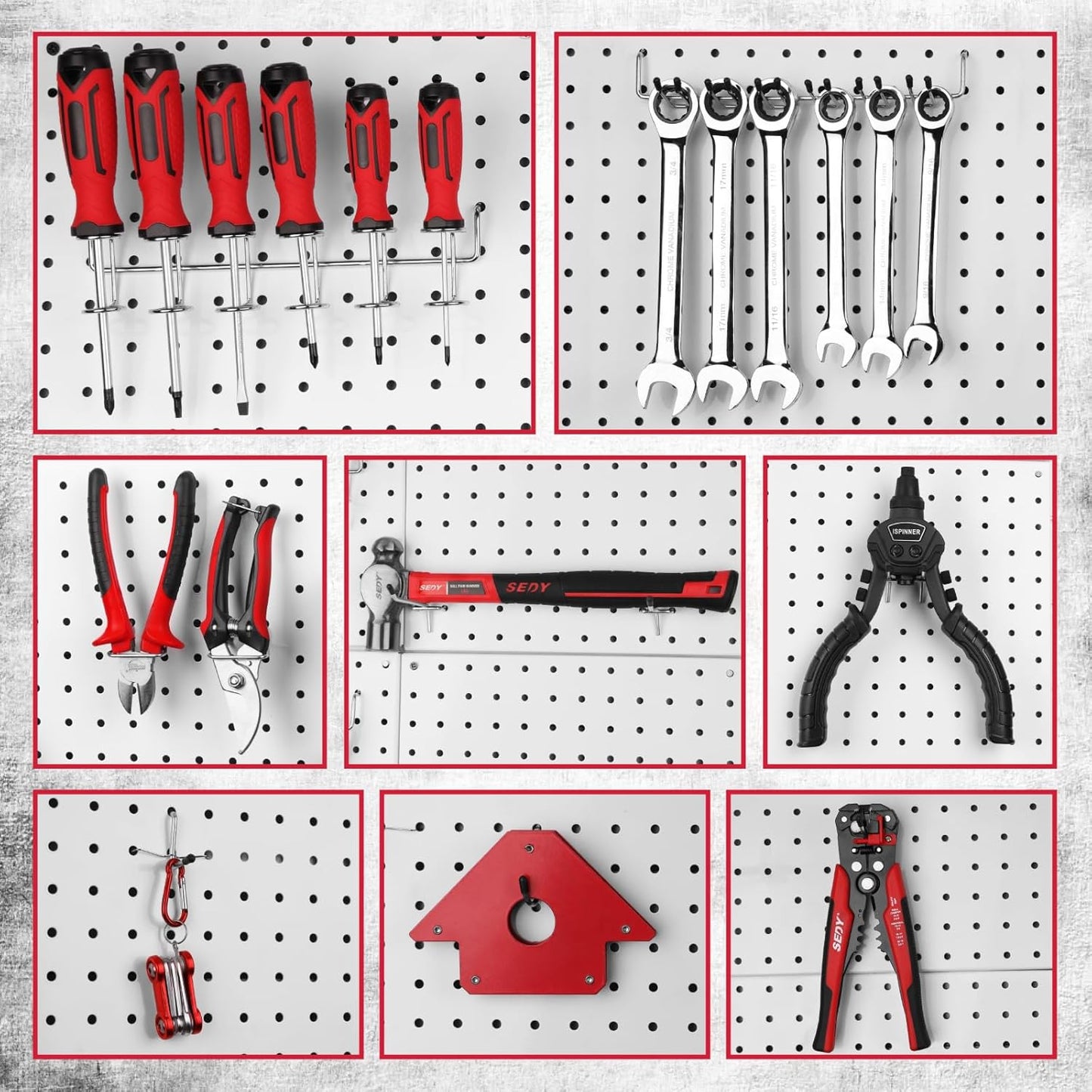 Ultimate 121-Piece Pegboard Hooks Set - Durable Metal Organizer Accessories for Tools & Bins