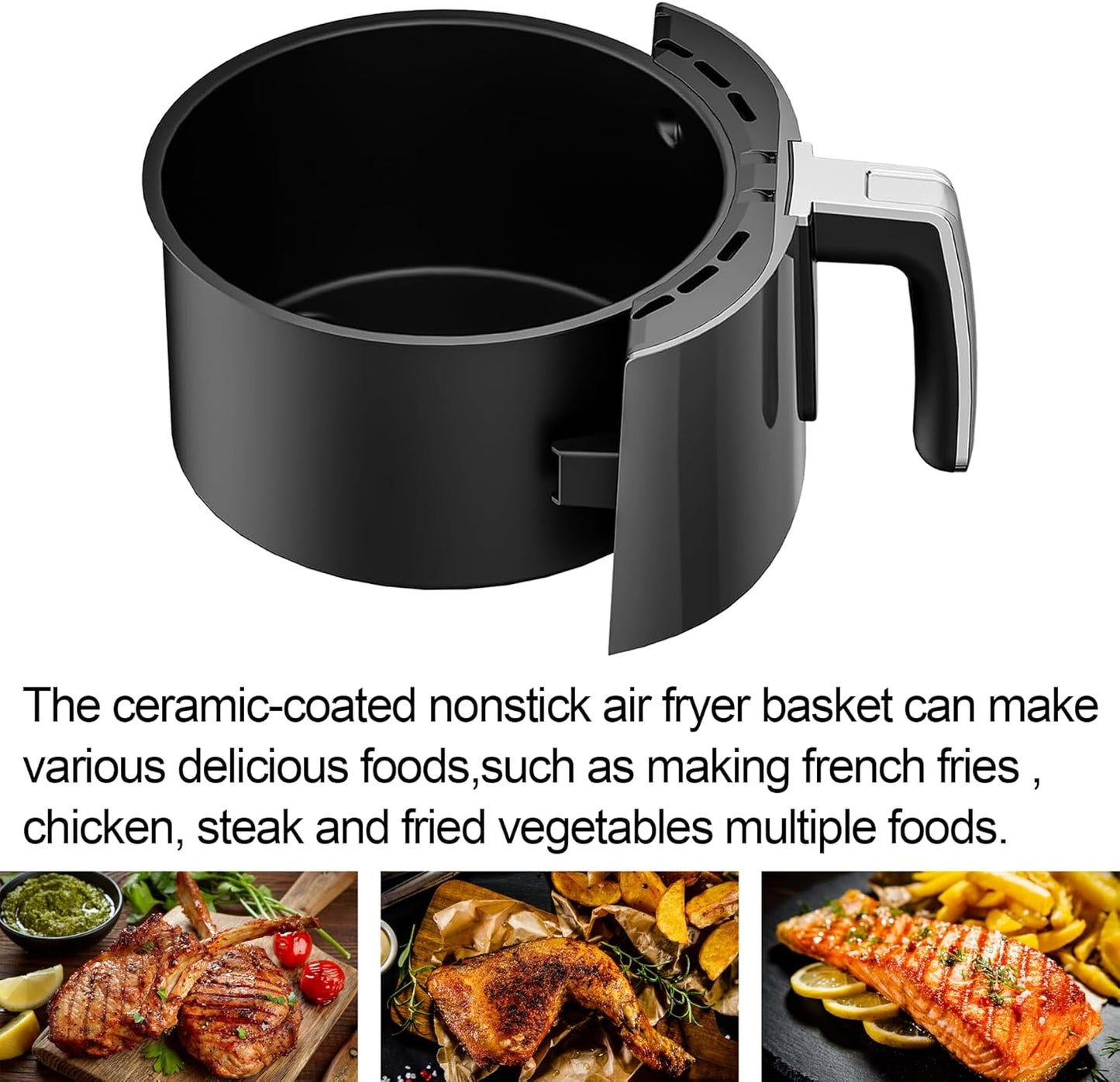 Ninja Air Fryer Basket - Non-Stick 4QT Replacement Accessories for AF100 & AF101 Models