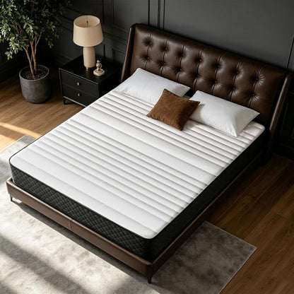 Full Size Mattress 12-Inch Hybrid – Boxed Full, Gray/Black Variation