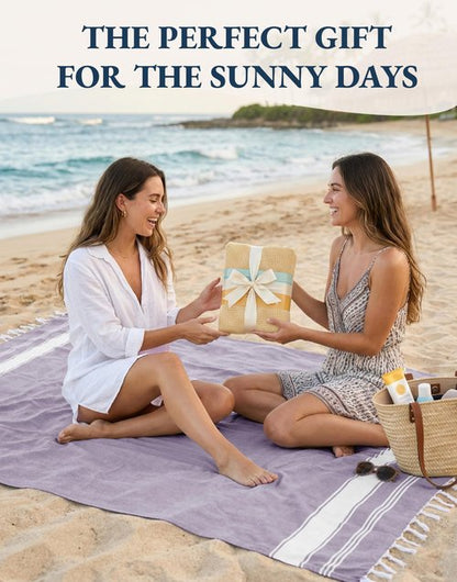 LANE LINEN Beach Towel 2 Pack - Pool Towel Oversized, Pre-Washed Extra Large Beach Towels, Sandless Beach Towel, Quick Dry Travel Towel, Large Pool Towels, 39"x71" - Day Break