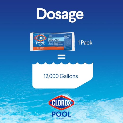 Clorox® Pool&Spa™ Shock XTRABLUE® Plus - Kills Bacteria & Algae in 15 Minutes | 6-Pack