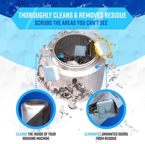 Eco-Friendly Washing Machine Cleaner Tablets by [Brand Name] - 48 Pack for Deep Cleaning & Deodorizing