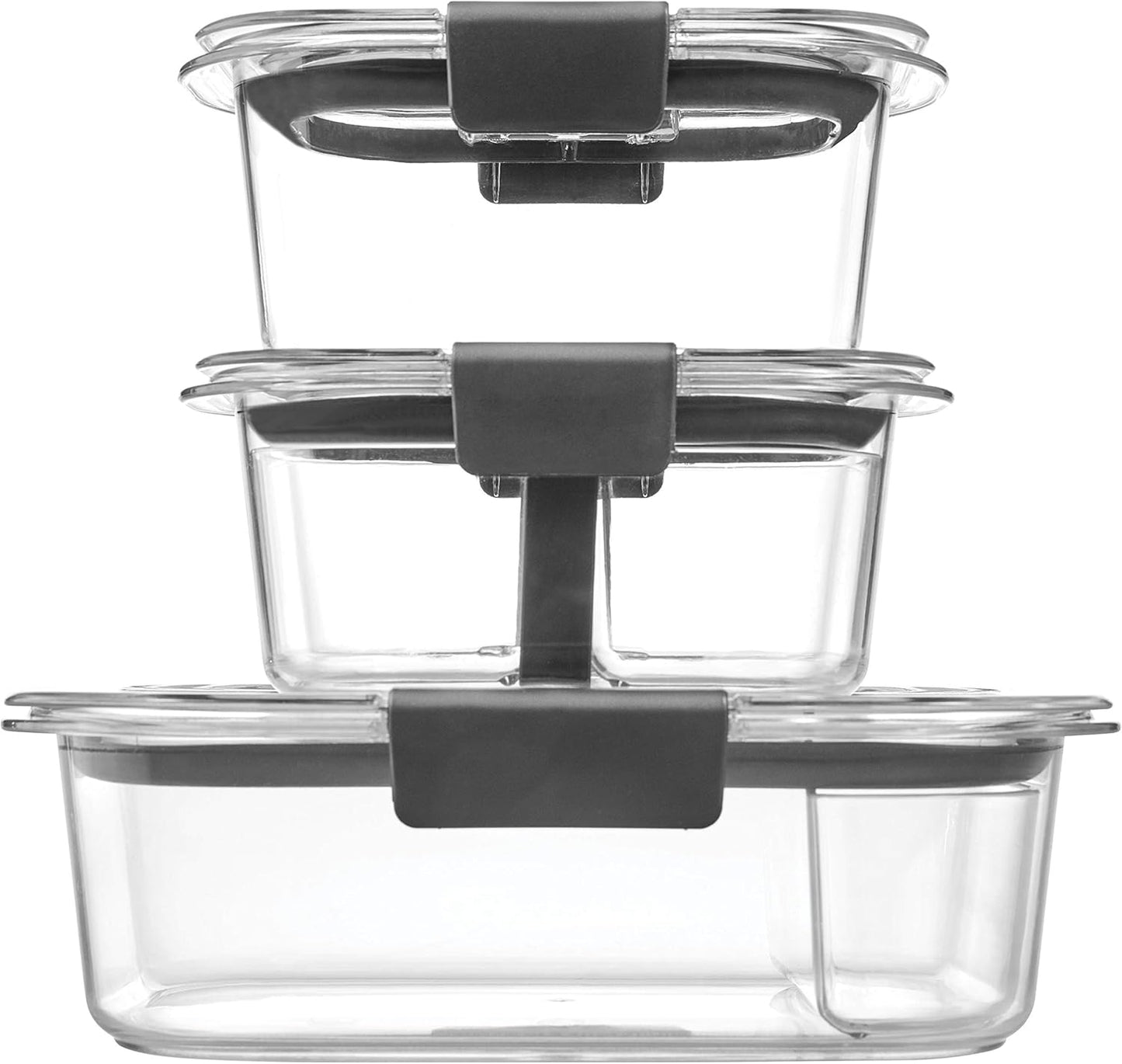 Rubbermaid Brilliance Food Storage - 10 Piece BPA-Free Plastic Containers | Leak-Proof & Microwave Safe