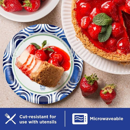 Dixie Ultra Small Paper Plates - Heavy Duty, Microwave-Safe & Soak-Proof | 6 7/8" Inch, 44 Count
