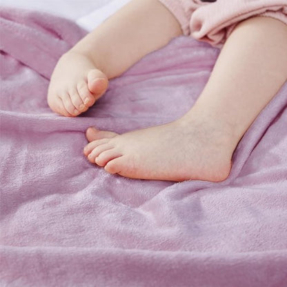 Bedsure GentleSoft Fleece Blanket - Cozy Small Throw for Kids | 43x55 Inches, Lilac Color