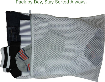 Mesh Laundry Bags for Delicates by [Brand Name] - 3 Pack (12”×16”) with Color-Coded Zippers | Protects Clothes from Damage