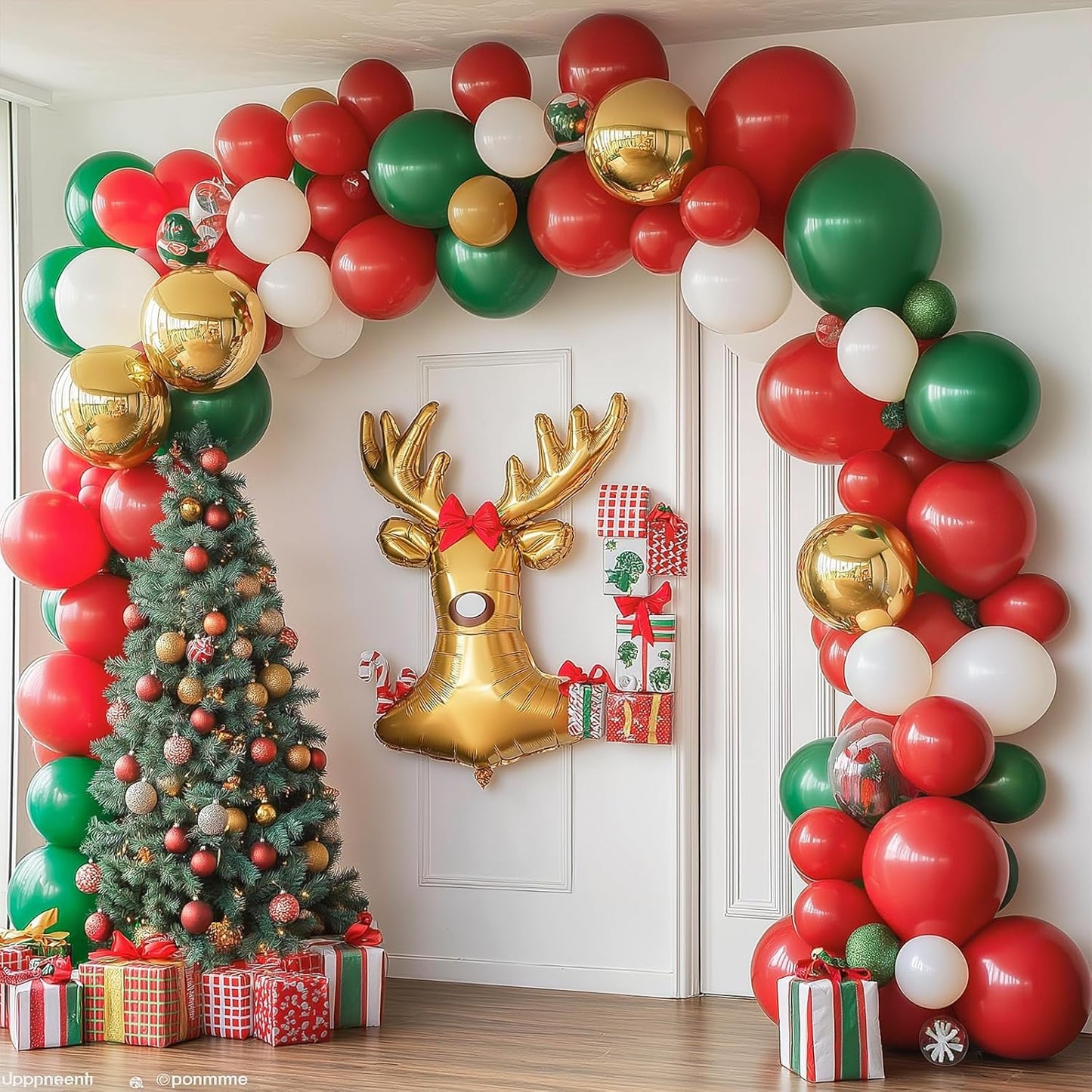 RUBFAC Red Balloons - 135pcs in Various Sizes (5-18 Inch) for Birthday & Wedding Decorations