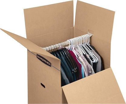 Bankers Box Tall Wardrobe Box - 3 Pack | 24" x 24" x 40" - Durable Storage Solution