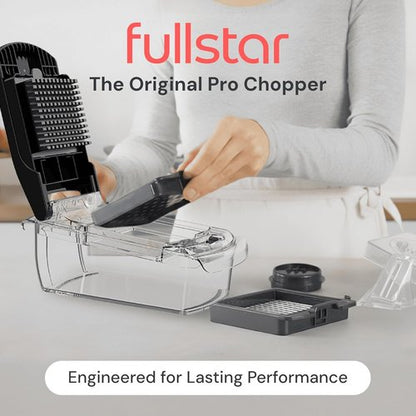 Fullstar Vegetable Chopper - 4-in-1 Food Chopper and Spiralizer with Container | Clear Kitchen Essential