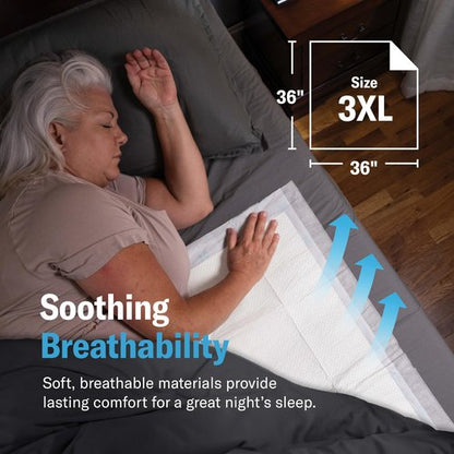 Chucks MAX+ Hospital Bed Pads Disposable Adult 36 x 36 Soft & Breathable Incontinence Pads - XXX-Large Chux Pee Pads for Elderly Adults - Extra Heavy Duty Absorbency Underpads [10x4-Packs = 40]