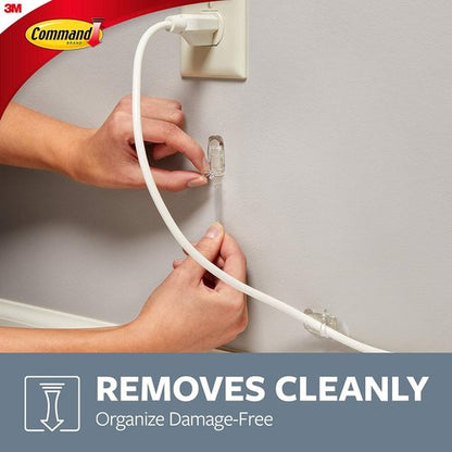 Command Large Cord Clips - Damage-Free Organization Solution | 4-Pack with 8 Clips Total