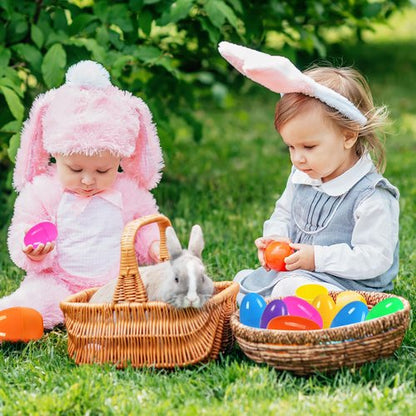 Biubumtu 30Pcs Fillable Easter Eggs, 2.36'' Plastic Bright Easter Eggs Empty Bulk Assortment, Perfect for Easter Egg Hunt/Surprise Egg