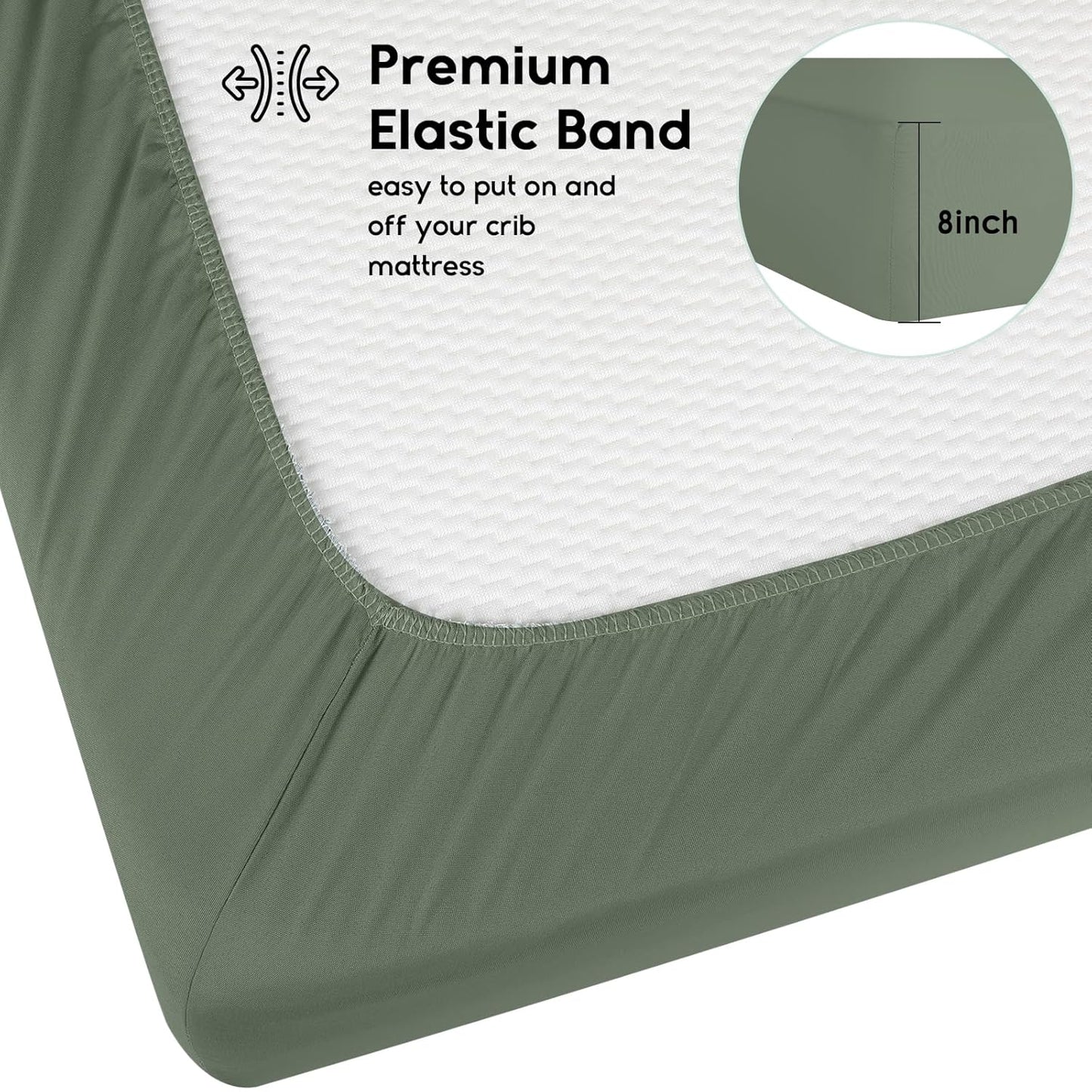 Yoofoss Fitted Baby Crib Sheets - Super Soft Microfiber 2 Pack for Standard Crib & Toddler Mattress | 28x52x8in (Fox)