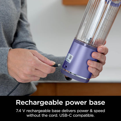 Ninja Blast Portable Blender - Cordless 18oz Personal Blender for Shakes & Smoothies | Galaxy Purple, BPA Free, USB-C Rechargeable