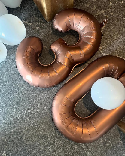 Number Balloons 40 Inch - Dark Brown 0 Balloon for Birthday Celebrations | Perfect for Parties