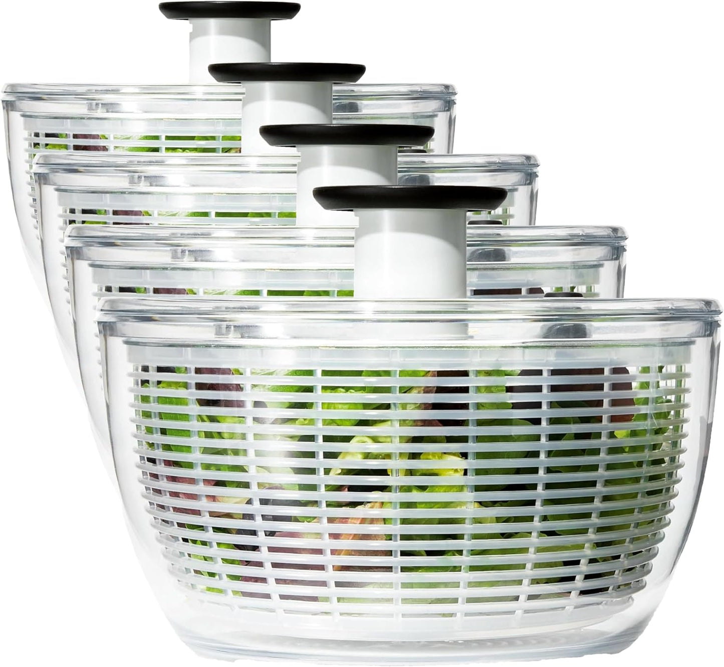 OXO Good Grips Salad Spinner - 6.22 Quart Lettuce & Fruit Washer with Strainer | Pack of 4