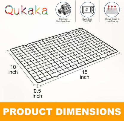 Skiennix Cooling Racks | 2PCS Heavy Duty Stainless Steel Baking Racks - 10" x 15" - Oven & Dishwasher Safe