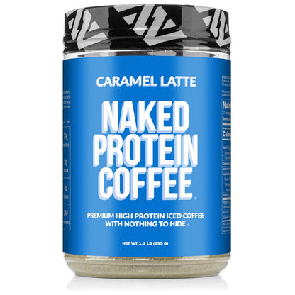 NAKED Caramel Latte Protein Coffee - Delicious Keto-Friendly Iced Protein Shake, 17 Servings