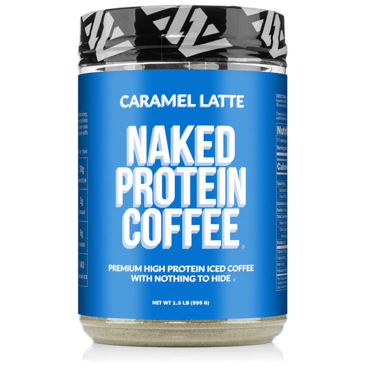 NAKED Caramel Latte Protein Coffee - Delicious Keto-Friendly Iced Protein Shake, 17 Servings