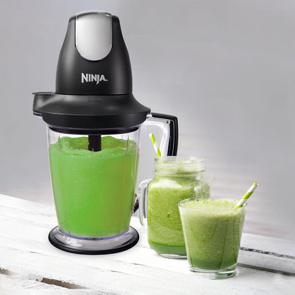 Ninja QB1004 Blender - 450W Food Processor with 48oz Pitcher & 16oz Chopper Bowl | Perfect for Smoothies & Meal Prep, Black