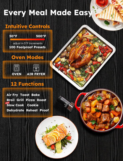 Nuwave Bravo XL Pro Air Fryer - 30QT Toaster Oven with Super Convection & Smart Probe | Stainless Steel