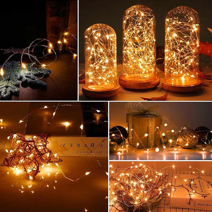 AIKEI 48 Pack LED Fairy Lights Battery Operated, 7ft 20 LEDs Waterproof String Lights Orange - Variation Orange+48 Pack