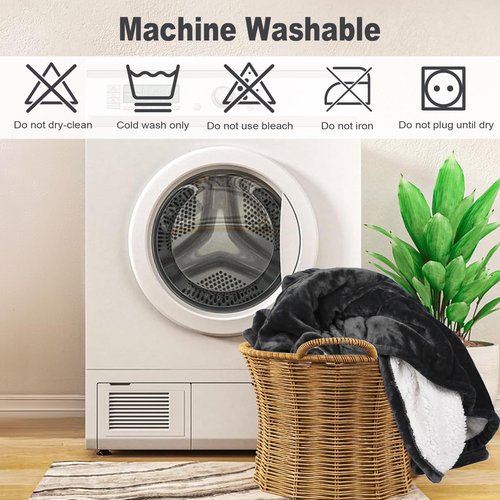 GoodtoU Wearable Heated Blanket with Foot Pocket, Heated Throw with Sleeves Etl Certified, 8 Heating Levels & 1 to 10 Hours Heating Time Setting, 50 * 59"