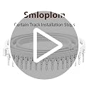 White Flexible Ceiling Curtain Track System 9.8 ft - Bendable & Cuttable