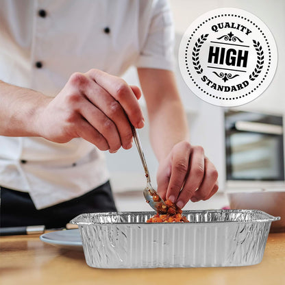 PLASTICPRO Aluminum Foil Baking Pans - 8'' Square Bakeware for Cakes, Breads & More | Pack of 10