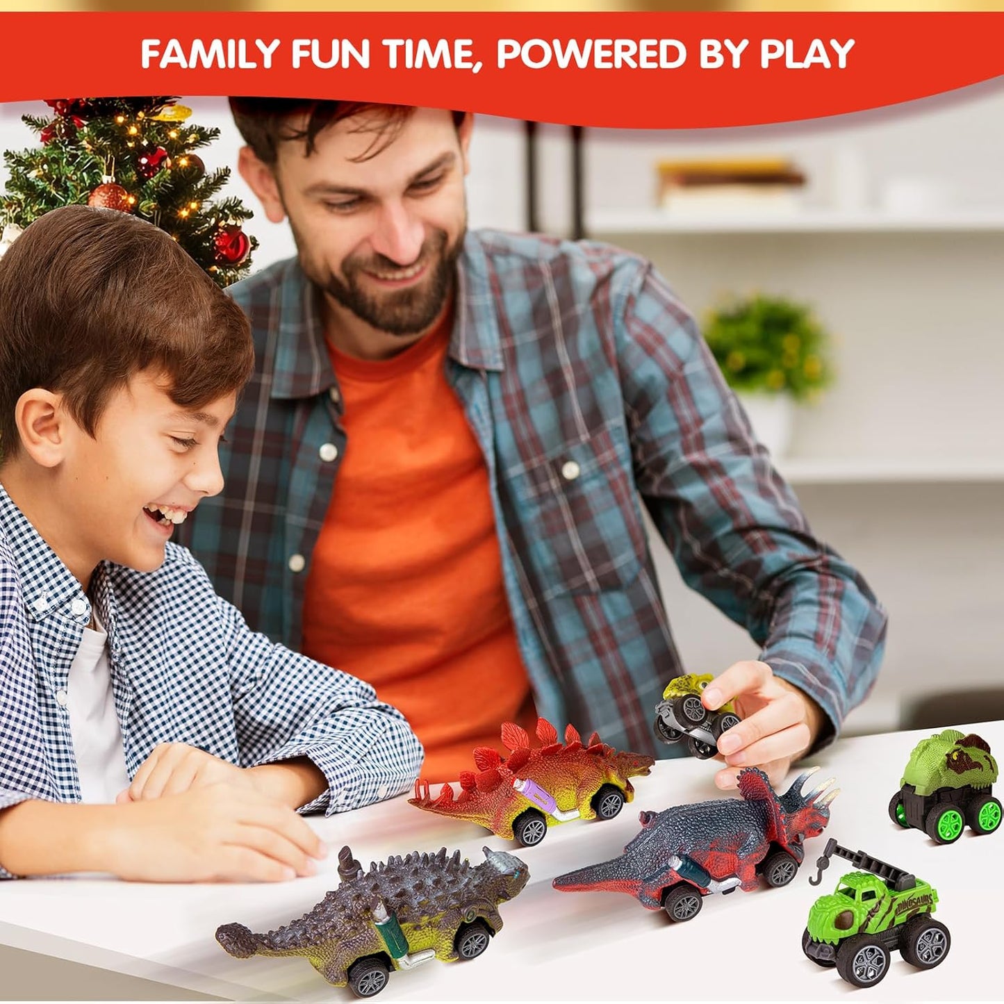 Skiennix Dinosaur Cars Advent Calendar - 24 Days of Monster Truck Fun for Kids | Perfect Christmas Gift
