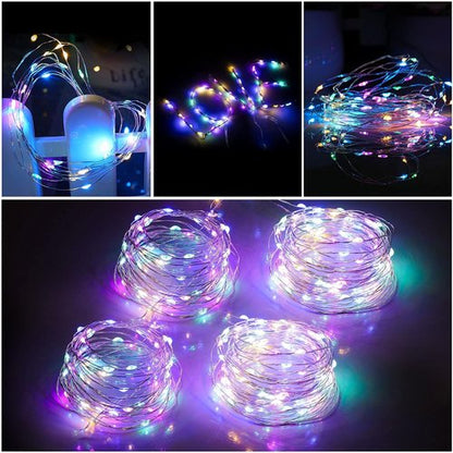 Mandiq Fairy Lights - 10ft Battery Operated String Lights with 30 LEDs | Flashing & Constant Modes, Multicolor
