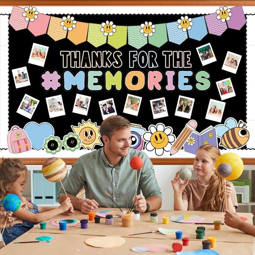FYSUIMU Graduation Bulletin Board Decorations - 88Pcs Boho Daisy DIY Photo Cutouts for Class of 2026