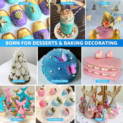 Edible Glitter by Edible Art | Vibrant Blue Drink Glitter for Cocktails, Cupcakes & More - Kosher Certified