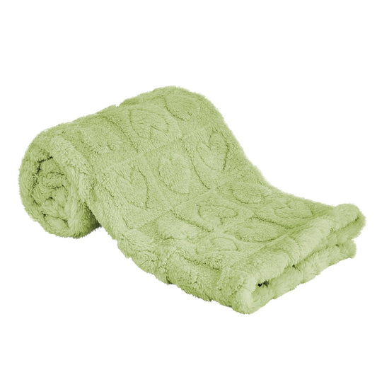 Yurhap Fleece Baby Blanket - Ultra Soft Heart Checkered Design for Boys & Girls | 30” x 40” (Green)