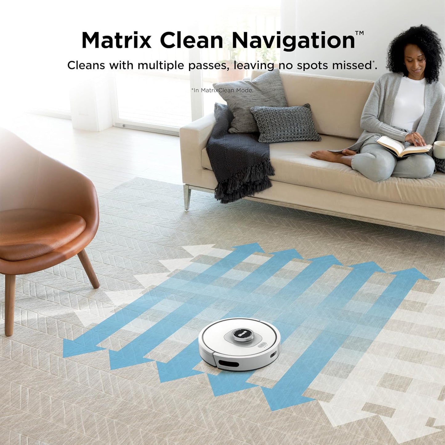 Shark Matrix Clean Robot Vacuum - Powerful Suction for Pet Hair & Hard Floors | Self-Empty Base | Cool Grey