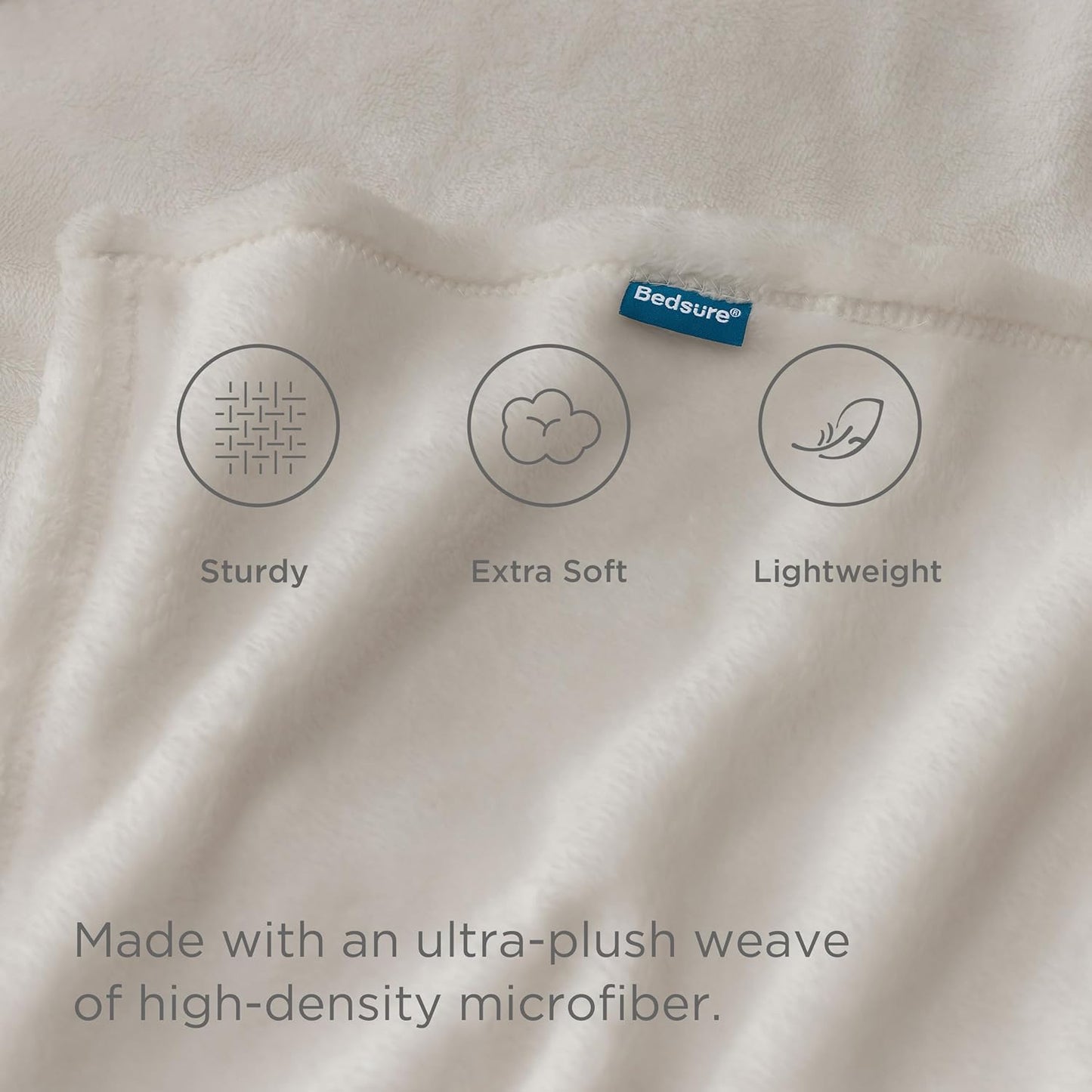 Bedsure GentleSoft Fleece Throw Blanket - XL Plush & Cozy 300GSM for Bed, Sofa, Travel | 50x70 Inches