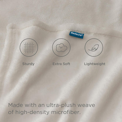 Bedsure GentleSoft Fleece Throw Blanket - XL Plush & Cozy 300GSM for Bed, Sofa, Travel | 50x70 Inches