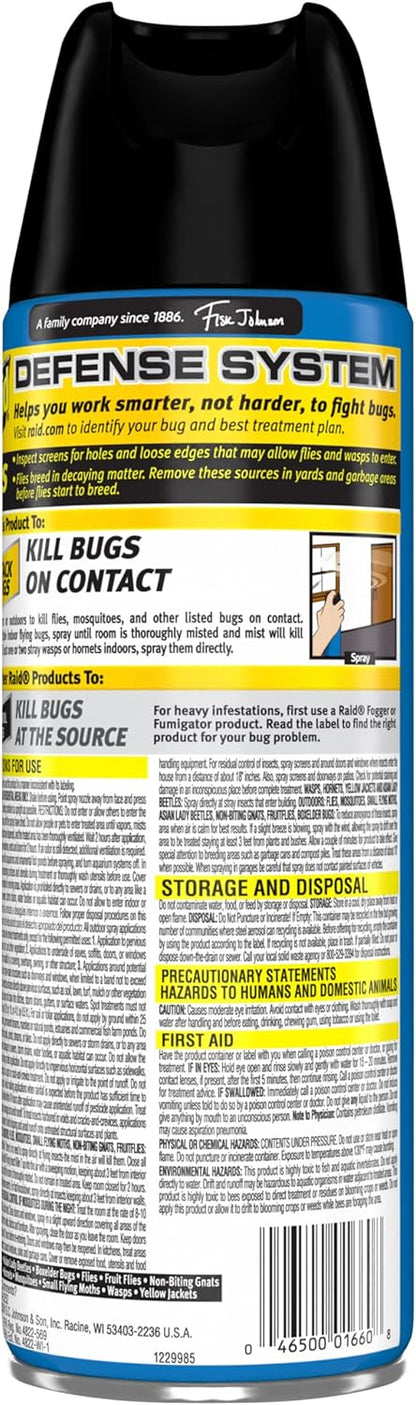 Raid Flying Insect Killer - Mosquito & Fly Control | Fresh Scent, 15 Ounce (Pack of 6)