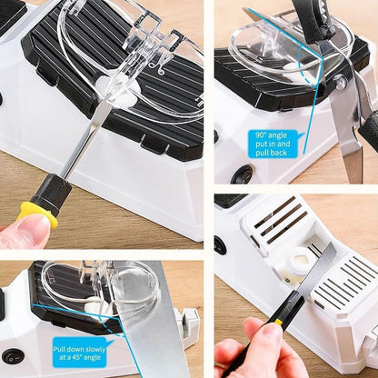 Surudoisharp Pro Electric Knife Sharpener, Prosharpen Electric Knife Sharpener, Etercitenal Knife Sharpen, Hailoyear Electric Knife Sharpening, Ndfinitee Sharpener with Protective Cover (2Pcs)