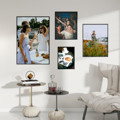 Fun Memories 12x16 Poster Frame for Photo, Posters & Art Prints, Horizontal or Vertical Wall Mounting Scratch-Proof Wall Gallery Photo Frame (Black, 3 Pack)