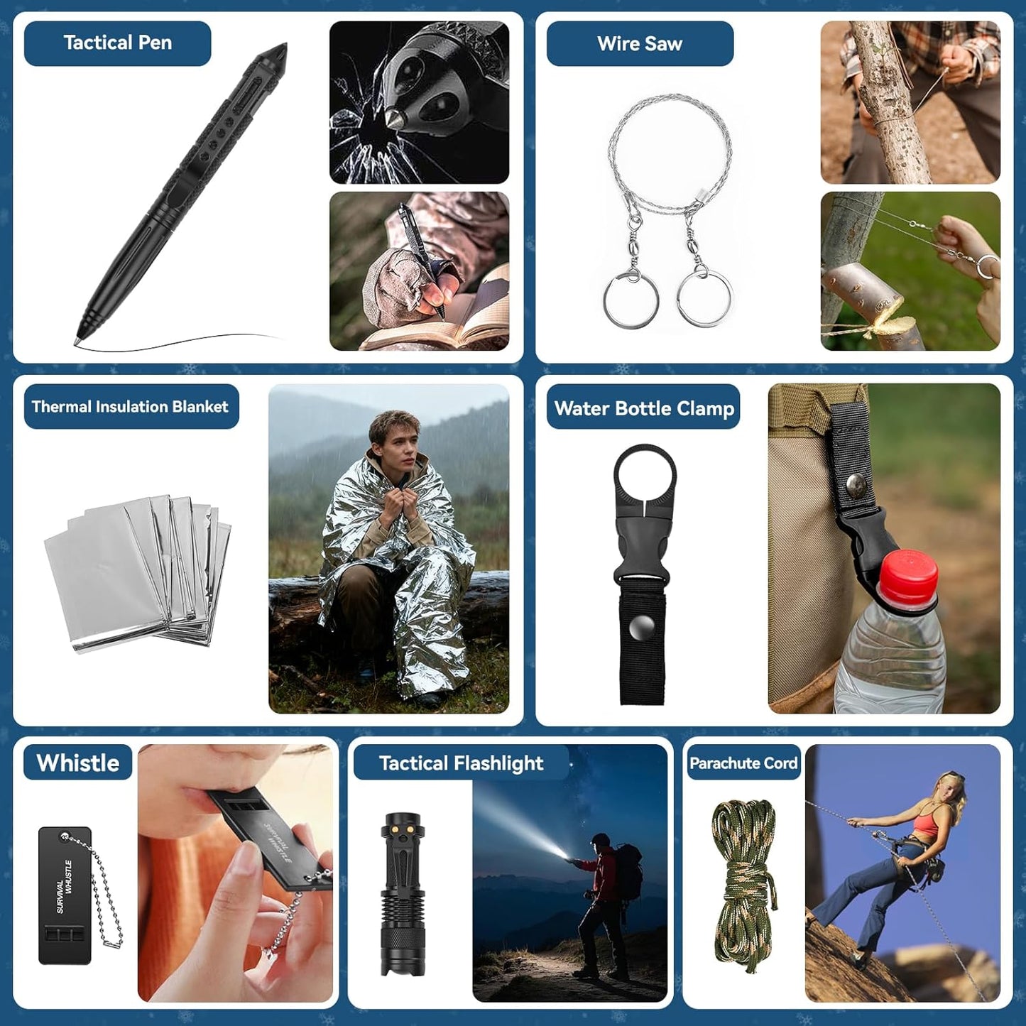 Survival Advent Calendar 2025 - 24-Day Countdown Gift Box for Adults & Outdoor Enthusiasts