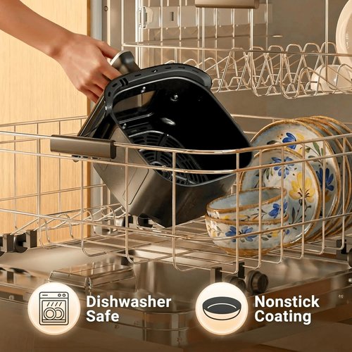 Air Fryer 6.34QT by [Brand Name] - 12-in-1 Oven with Clear Window | Rapid Air Technology, Gray
