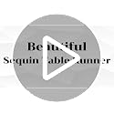 Black Sequin Table Runner 5 Pack 12x108 Inch Sparkling Party Decor for Weddings & Events