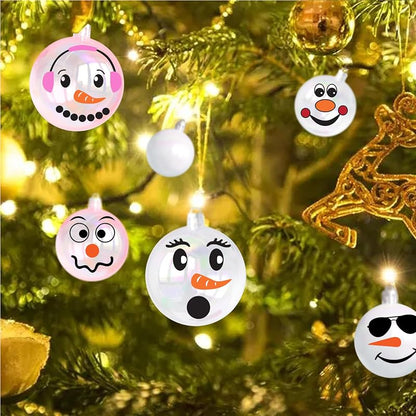 47-Pack Snowman Face Stickers for Crafts and Holiday Decor